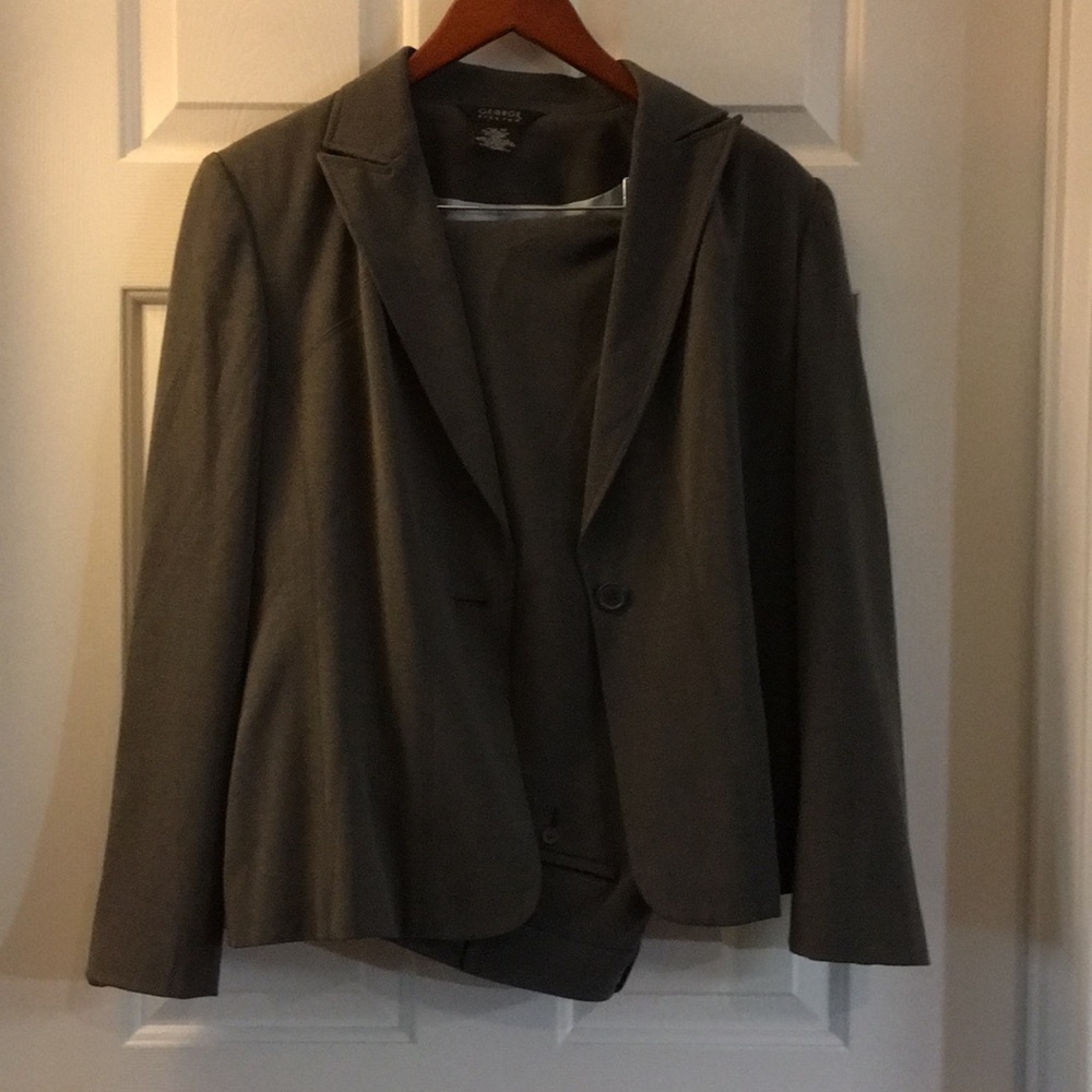 2 pc gray pantsuit